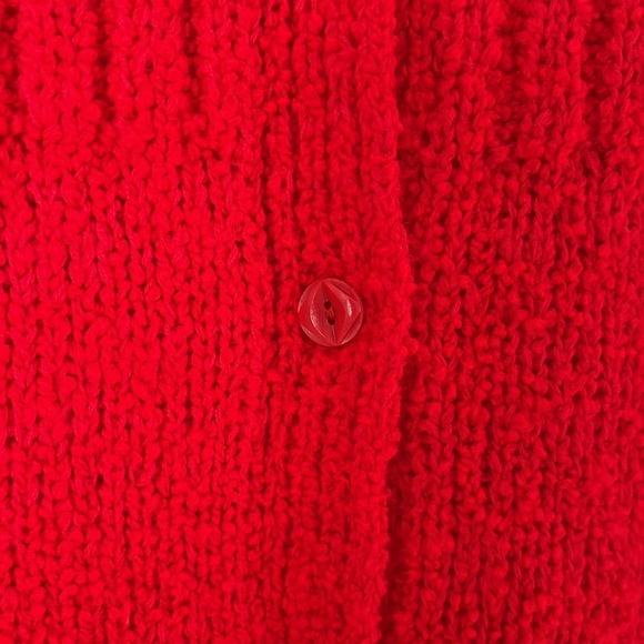 BONNIE LEE LEROY | Women’s Vintage Fire Red Short Sleeve SoCardigan Size L (42) - Picture 8 of 8
